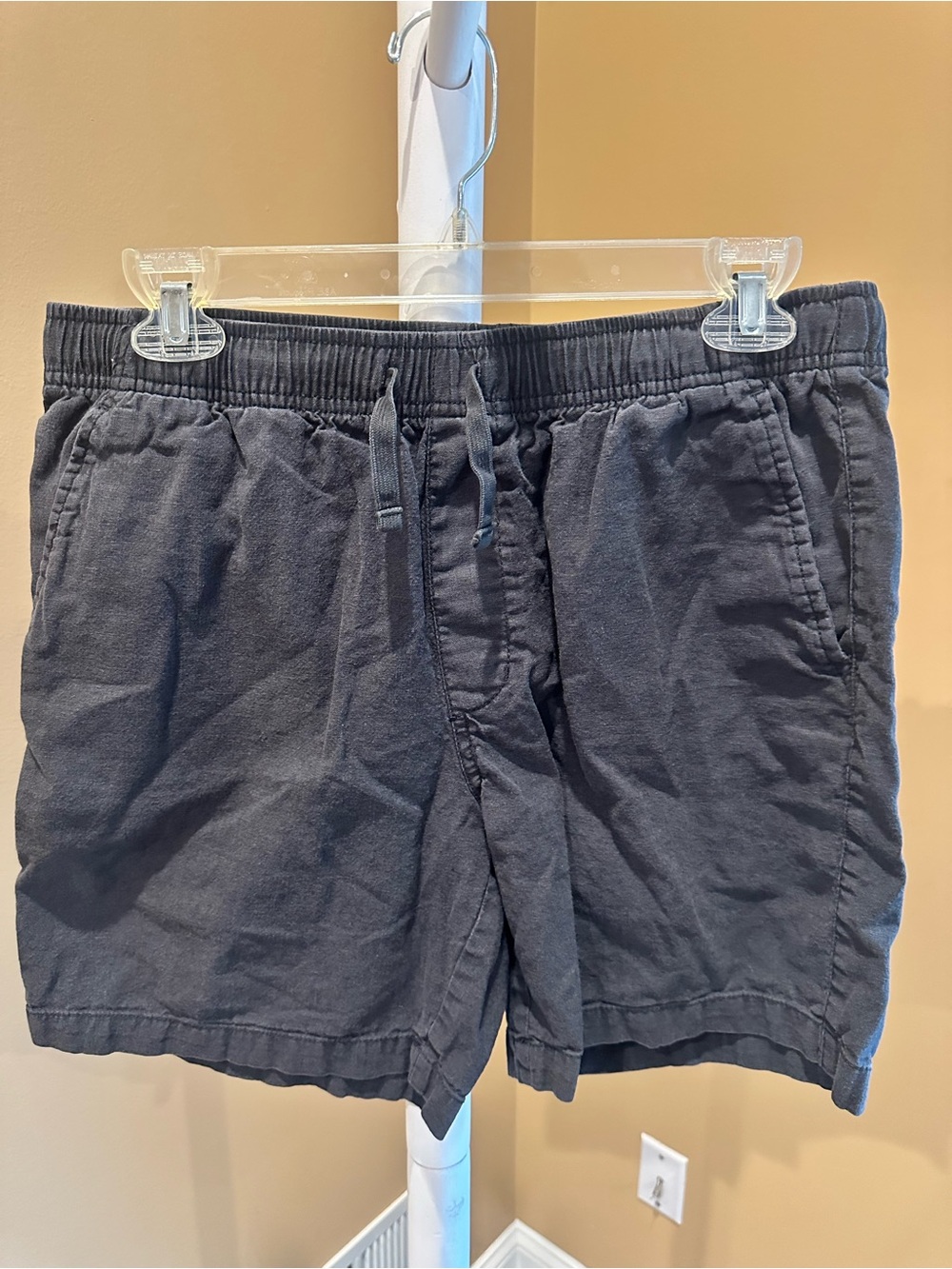 Old Navy Men's Linen Blend Drawstring Shorts - Charcoal Gray